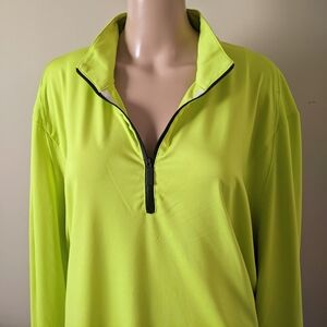 Nike Golf Dry Fit Lime Green 1/4 Jacket, Men's XL